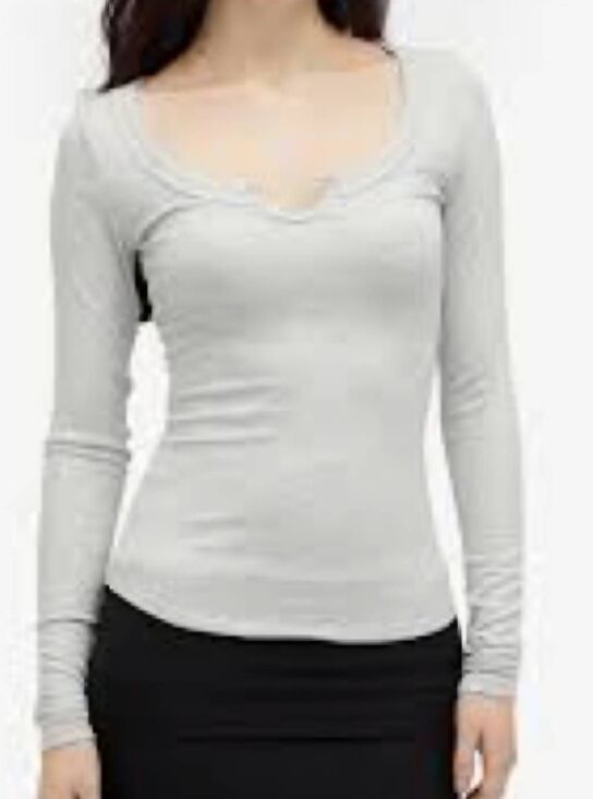 Joah Brown Tops - Joah Brown Women's Henley Long Sleeve Top in Pearl sz S/M
